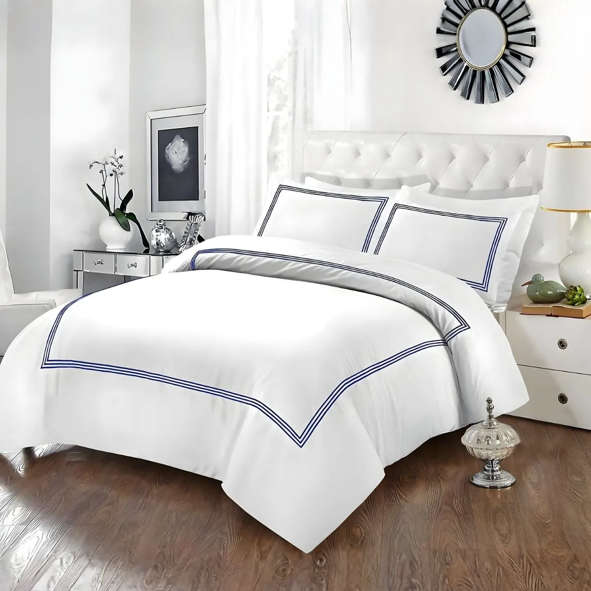 Bed Sheet with Baratta Stitch 